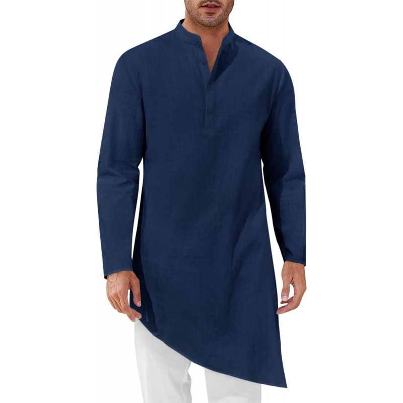 Kurta Men Cotton - Męski kaftan szata thobe bawełniana koszula