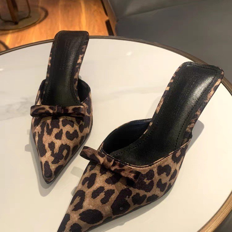 Ethnic Fashion Women - Damskie szpiczaste klapki na wysokim obcasie