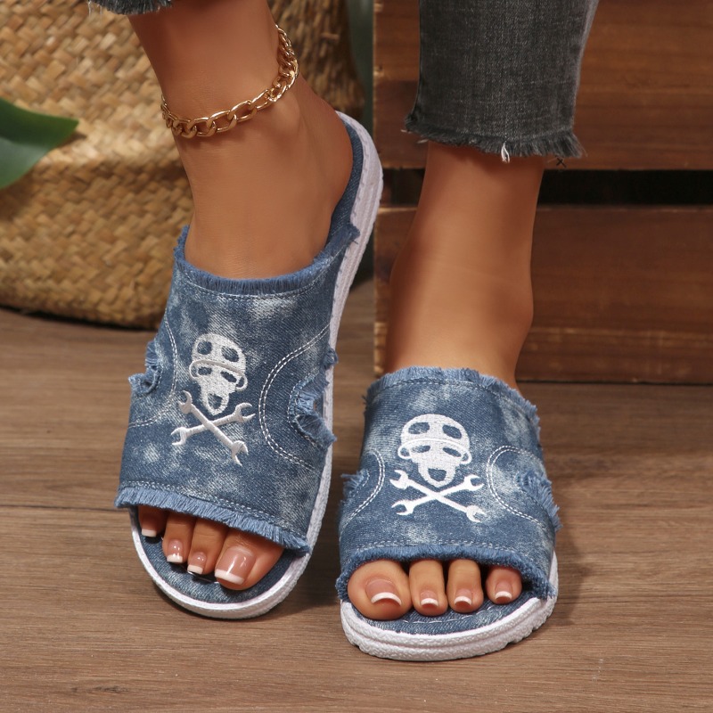 Ethnic Fashion Walk - Letnie modne haftowane klapki damskie, styl