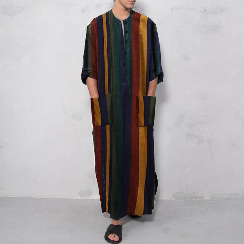 Fashion Ethnic Wear For Men - Długa koszula męska z nadrukiem w
