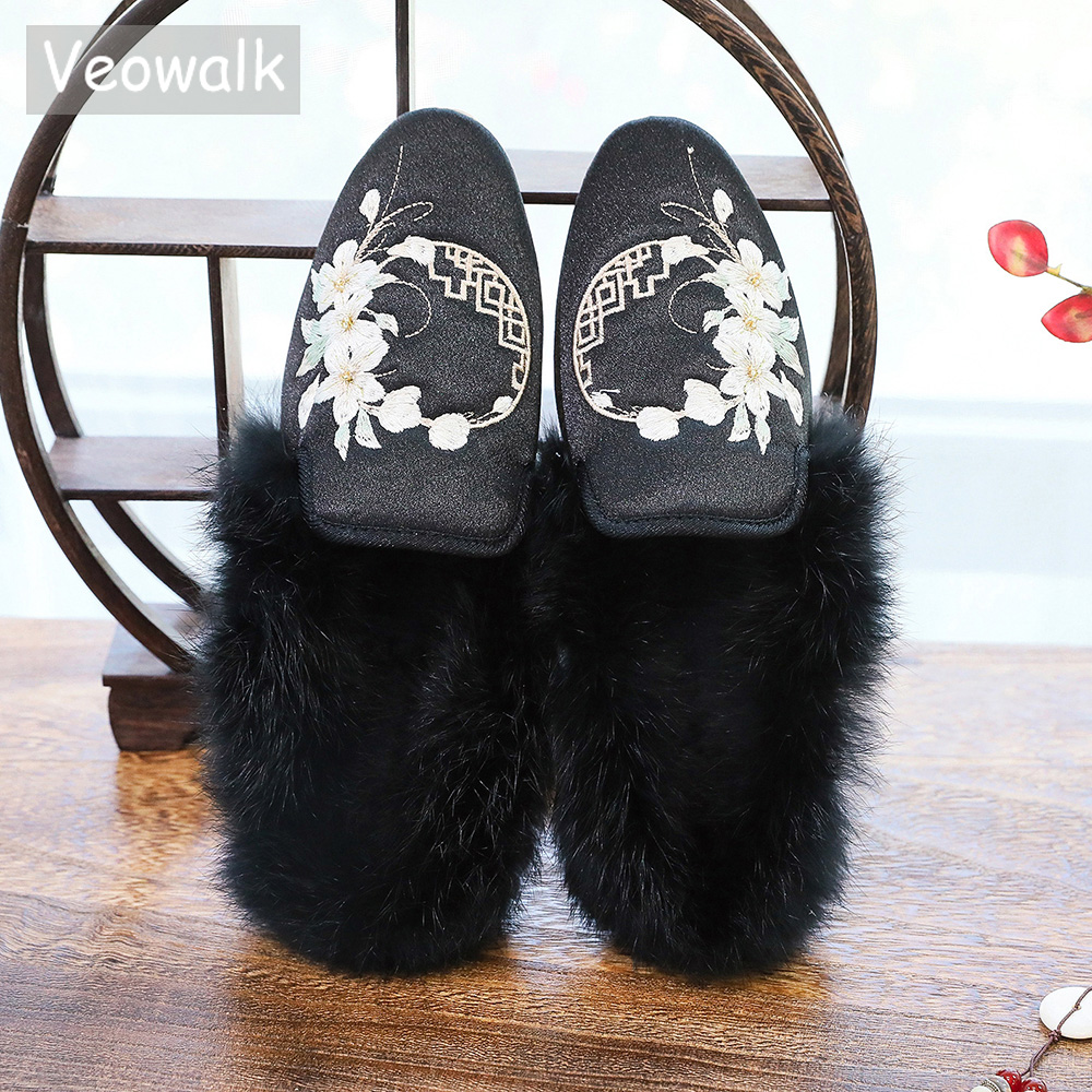 Ethnic Fashion Walk - Veowalk Zimowe Ciepłe Puszyste Damskie Modne