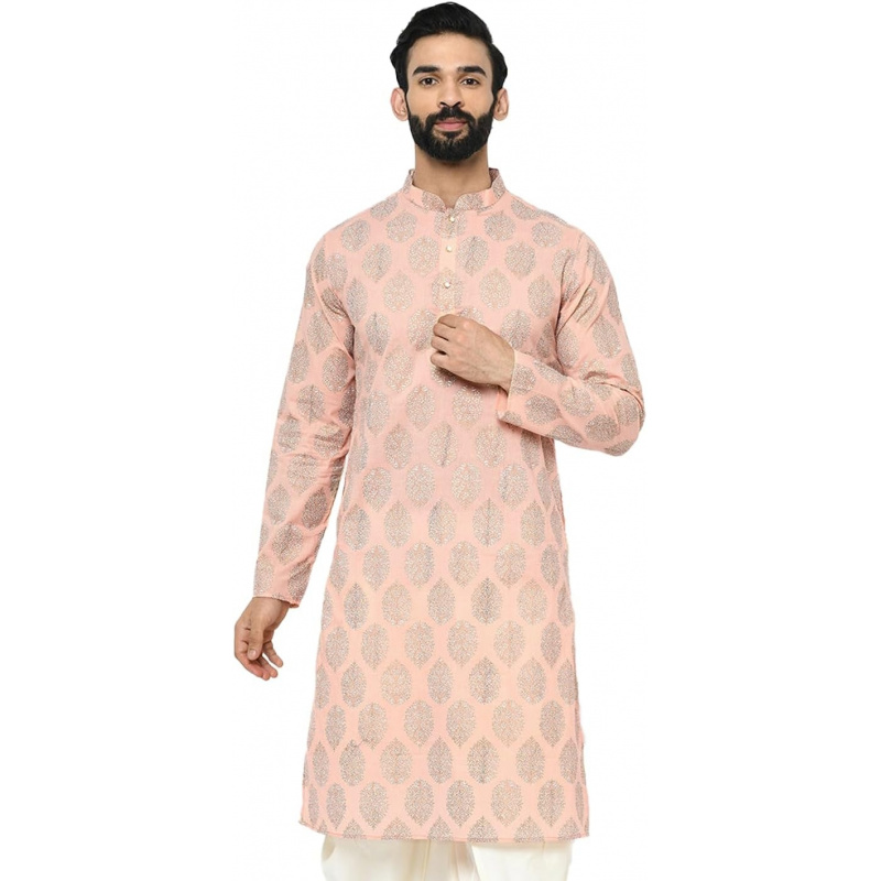 Kurta Men Cotton - Męska kurta - Tunika z nadrukiem