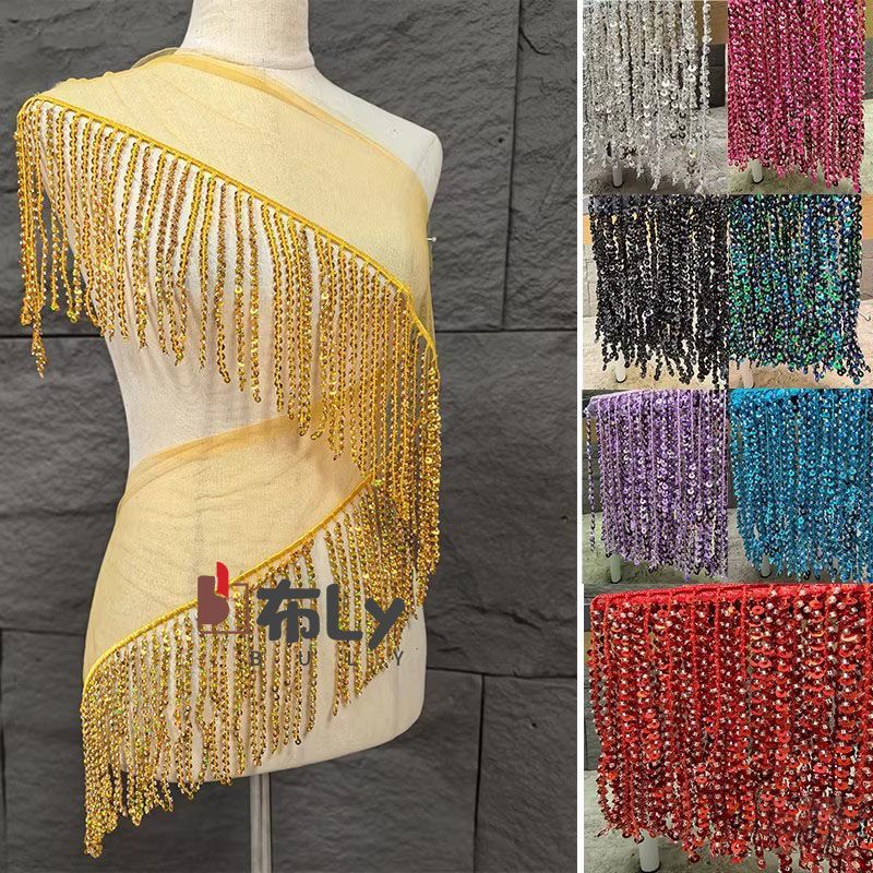 Ethnic Fashion Designer - 15 cm Frędzle z cekinami i