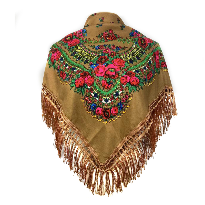 Ethnic Fashion Men - Etniczna opaska z frędzlami chustka Babushka