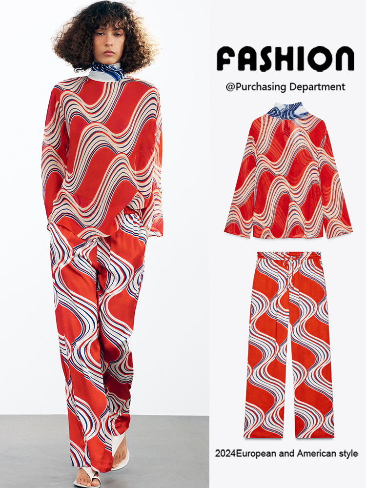 Ethnic Fusion Fashion - Nowa jesienna koszula z nadrukiem, damskie