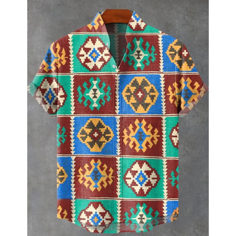 Męska lniana koszula retro z e – Fashion Ethnic Wear For Men recenzja i cena