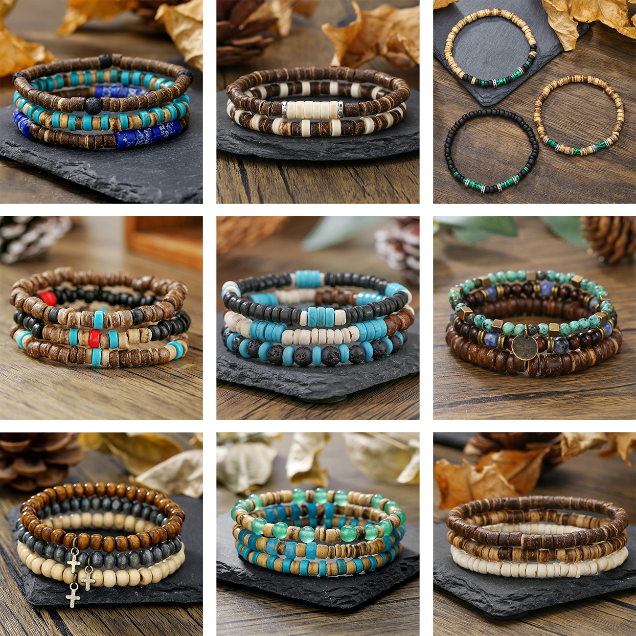 Bransoletka z drewnianych kora – Fashion Ethnic Wear For Men recenzja i cena