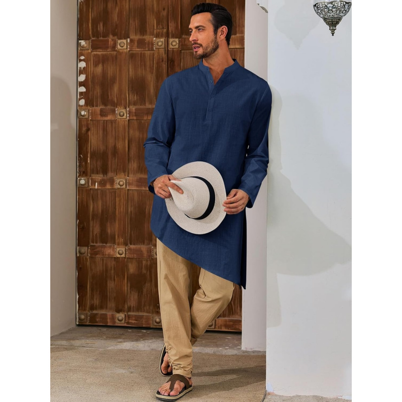 Męski kaftan szata thobe baweł – Kurta Men Cotton recenzja i cena