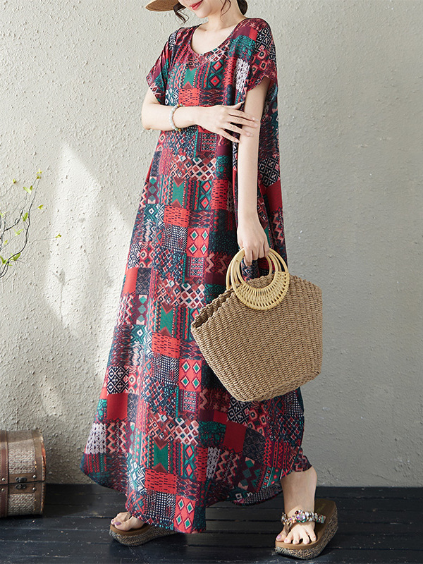 Luźna sukienka maxi z bawełny  – Ethnic Fashion Walk recenzja i cena