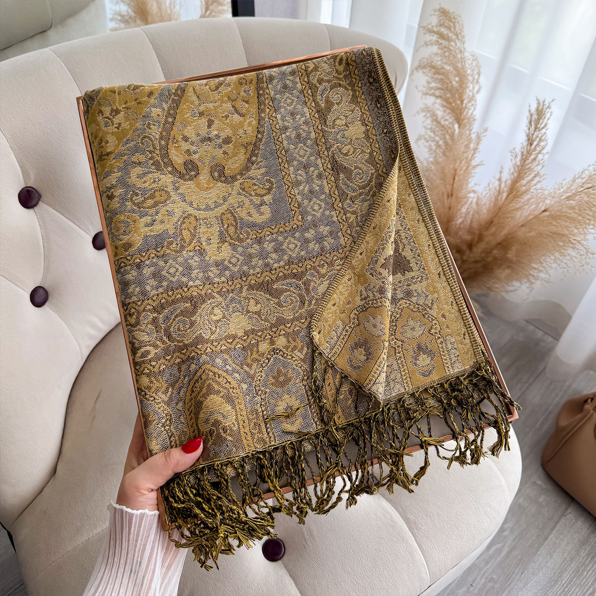 Koc z frędzlami 2025, etniczny – Ethnic Fashion Designer recenzja i cena