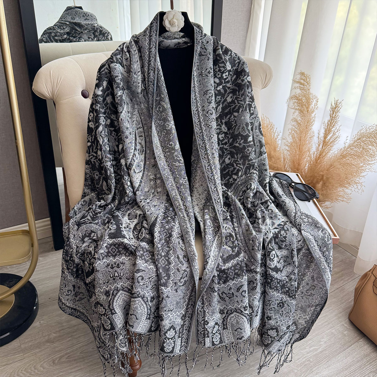 Koc z frędzlami 2025, etniczny – Ethnic Fashion Designer recenzja i cena