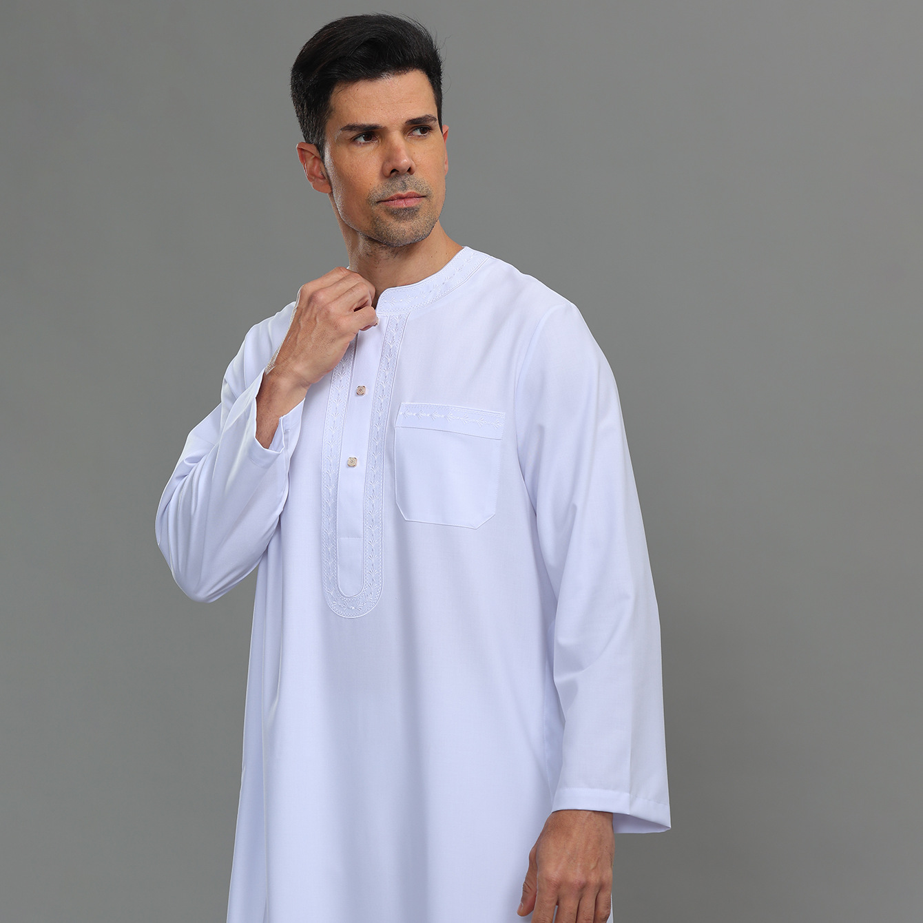 Męski kaftan thobe zapinany na – Kurta Men Cotton recenzja i cena
