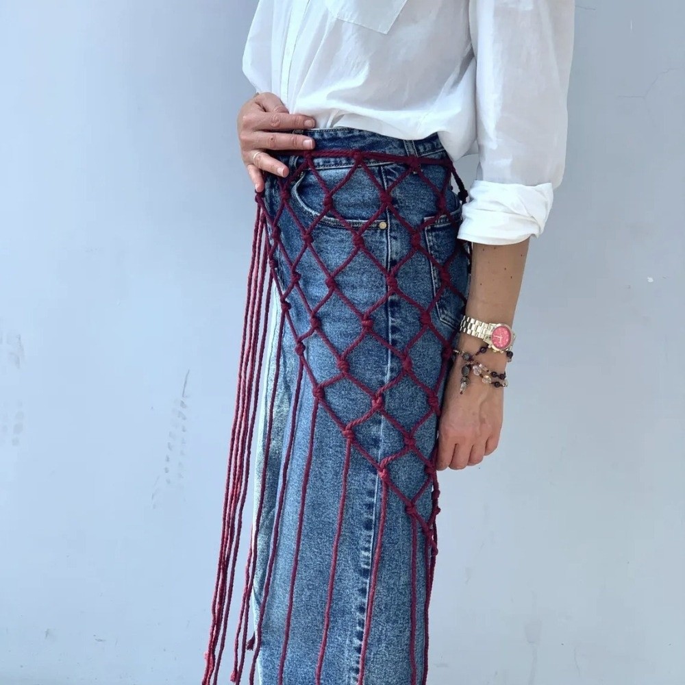 Bohemski szal z siateczkowymi  – Ethnic Fashion Designer recenzja i cena