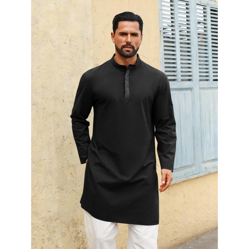Męski kaftan thobe, koszula he – Kurta Men Cotton recenzja i cena