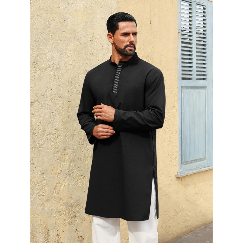 Męski kaftan thobe, koszula he – Kurta Men Cotton recenzja i cena